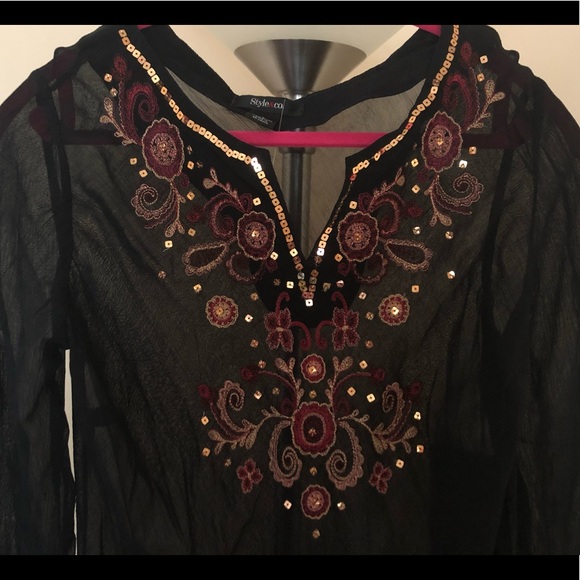 NWOT Style & Co sheer tunic kurti - Picture 2 of 4
